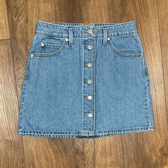 Levi's Blue Denim Mini Skirt - Picture 1 of 4